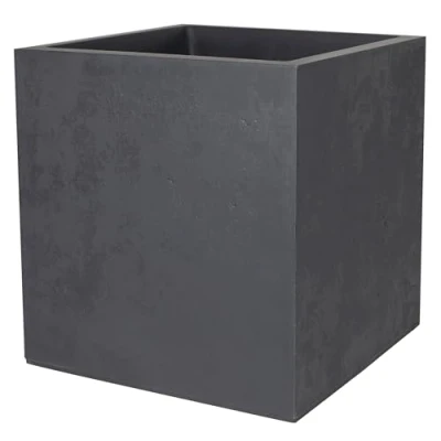 Afbeelding van Vierkante pot 40 liter BASALT Antraciet grijs