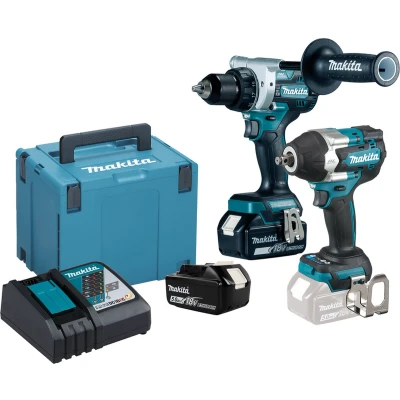 Afbeelding van Makita DLX2453TJ Combiset DDF486 Accu Klopboormachine + DTW700 Slagmoersleutel 18v 5.0Ah Li ion