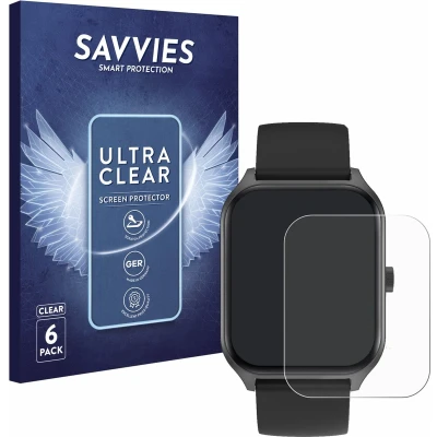 Afbeelding van Savvies Screenprotector voor Yuede Smartwatch 1.96&quot; Folie Beschermfolie transparant (6 Stuks)