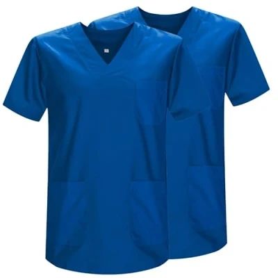 Afbeelding van MISEMIYA Verpakking van 2 stuks, uniseks, gezondheiduniform, medisch uniform, ref. 817 x 2, Blauw 37 21, XL