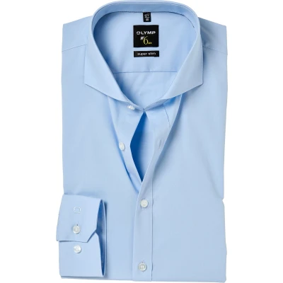 Afbeelding van OLYMP No. Six super slim fit overhemd lichtblauw Strijkvriendelijk Boordmaat: 39