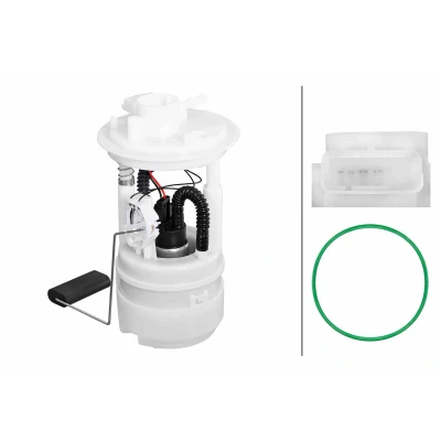 Afbeelding van HELLA 8TF 358 306 831 Brandstoftoevoereenheid Met pakking, brandstoftoevoermodule Electrisch Benzine FIAT: Panda I Hatchback