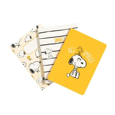 Afbeelding van Grupo Erik Set 3 notitieboek Snoopy Lazy Days A6 notitieboekjes Notebooks Met Gelijnde Pagina&#039;S Diary Klein notitieboekje