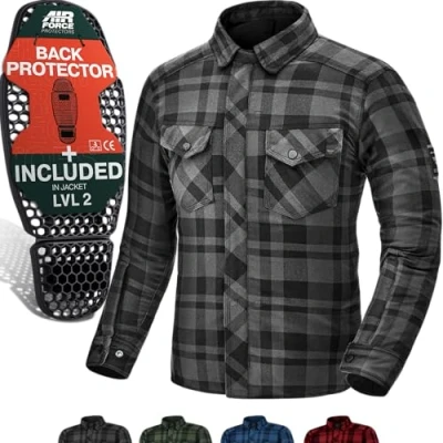 Afbeelding van SHIMA RENEGADE Men Motorhemd, slijtvast katoen, geruit, motorjack voor heren, met CE beschermers, FiberQL aramide en koellaag ritssluiting (RENEGADE 2, zwart, S)