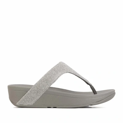 Afbeelding van &quot;Zilveren Teenslippers FitFlop Lottie Glitzy Toe Post &quot;
