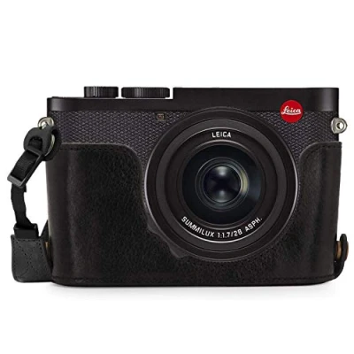 Afbeelding van MegaGear MG1718 Ever Ready Cameratas van Echt Leer, Compatibel met Leica Q2 Zwart