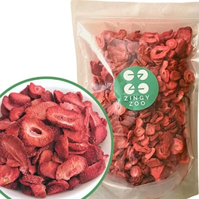 Afbeelding van Gevriesdroogde Aardbei XL 350g Freeze Dried fruit Strawberry Slices Geen Toegevoegde Suikers, Vegan Raw Glutenvrij Gedehydrateerd Gedroogde Puur Natuurlijke Fruitsnack