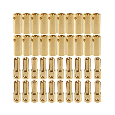 Afbeelding van Fly RC 20 paar vergulde 5.0 mm 5 banaanstekker Bullet mannelijke vrouwelijke connectoradapter voor ESC Motor Lipo