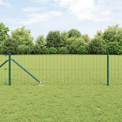 Afbeelding van vidaXL Euro Fence met 7 puntpalen 0.6x10 m gegalvaniseerd staal groen