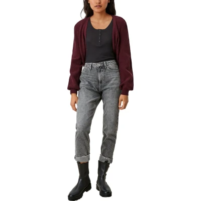 Afbeelding van Q/S designed by T shirt Maat M Vrouwen 9999 Grey / Bla Viscose