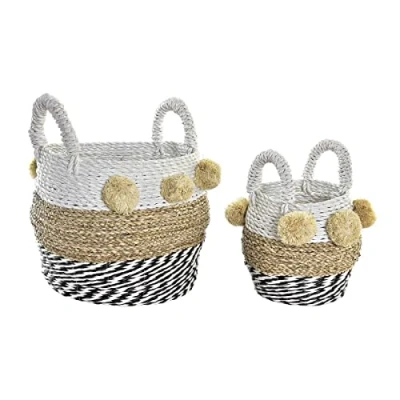 Afbeelding van Basket spelset DKD Home Decor Koloniaal (34 x 33 26 cm)