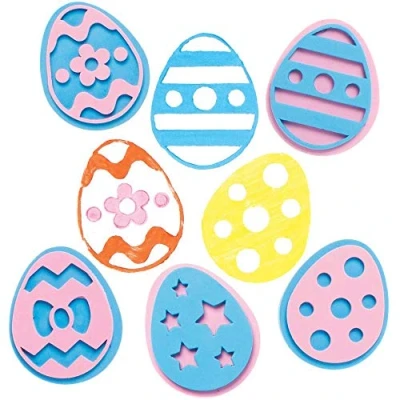 Afbeelding van Baker Ross AX765 Paashaas Foam Stempels Set Van 10, Stempelset Voor Kinderen, Ideaal Kinderkunst En Knutselprojecten