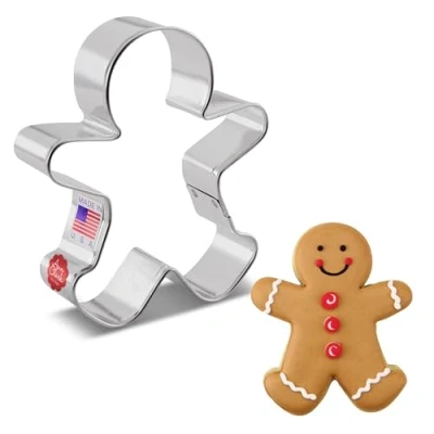 Afbeelding van Ann Clark Cookie Cutters Lachende Peperkoekman Koekjesvorm, 10,2 cm
