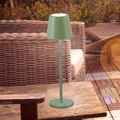 Afbeelding van JUST LIGHT. Euria LED tafellamp, groen, ijzer, IP54