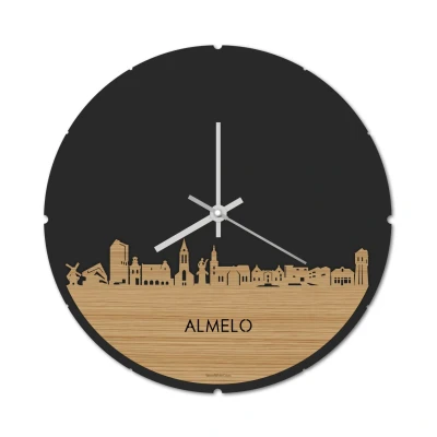 Afbeelding van Skyline Klok Rond Almelo Bamboe
