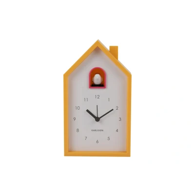 Afbeelding van Karlsson Wekker Modern Cuckoo Met Vogelgeluiden Helder Geel 6x12x20cm Nice thingZ alarmklok