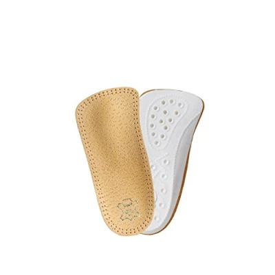 Afbeelding van 3/4 de Orthopedische lederen inlegzolen voor open schoenen met steun middenvoet, Kaps Carmen, alle maten (38 EUR)