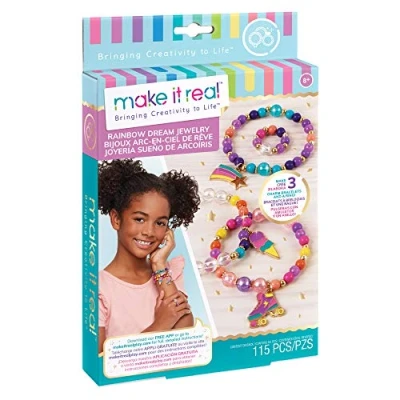 Afbeelding van Make it Real Bringing Creativity to Life Set voor het maken van armbanden Regenboog Dromen