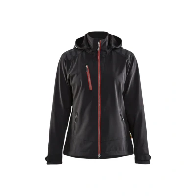 Afbeelding van Blaklader Dames softshell jack 4719 2513 Zwart/Rood