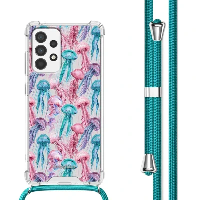 Afbeelding van Samsung Galaxy A53 Hoesje Kunststof iMoshion Softcase/Koordhoesje/Backcover Jellyfish Watercolor Telefoonhoesje