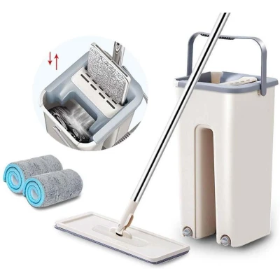 Afbeelding van Elfida Flat Mop Schoonmaak Dweil Schoonmaakmop Inclusief Twee Pads 2x3 Liter Reservoir