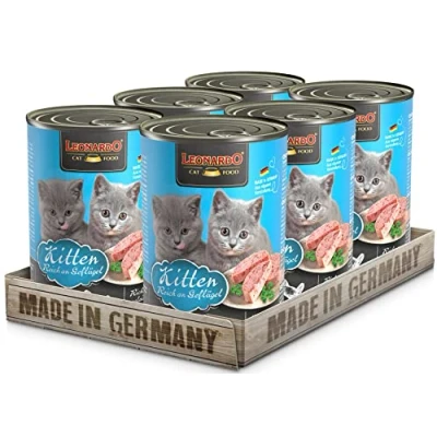 Afbeelding van Leonardo natvoer [6 x 400 g kitten] zonder granen voor katten compleet in blik