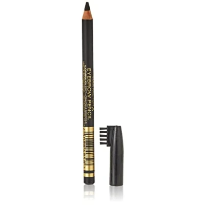 Afbeelding van Max Factor Eyebrow Pencil Ebony 01 Wenkbrauwstift met borstel, wenkbrauwen aantrekken gemakkelijk gemaakt, kleur bruin, 1 x g