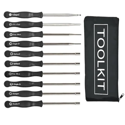 Afbeelding van Hippotech 10 Pcs Carburateur Aanpassing Tool Schroevendraaier Kit Voor Gemeenschappelijke 2 Cyclus Carburator Aanpassen Kleine Motor Carb Tune Up