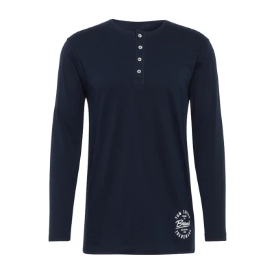 Afbeelding van TOM Tailor Pijama Pyjamashirt bluedarksolide, Heren, Maat: XXL, Blue dark solide