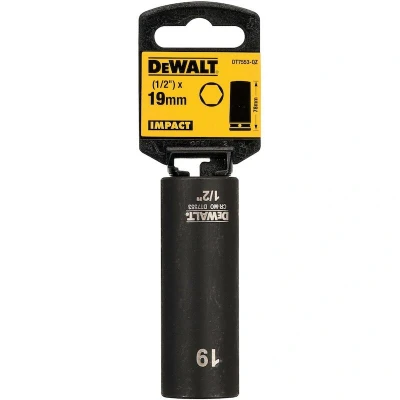Afbeelding van DeWalt Accessoires Impact dop 19mm 1/2&quot; (Lang 78mm) DT7553 QZ