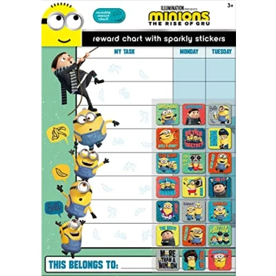 Afbeelding van Paper Projects 01.70.30.033 Minions: De opkomst van Gru beloningskaart en 56 stickers