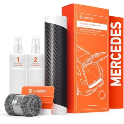 Afbeelding van Luxshield laaddrempel beschermingsfolie voor Mercedes Benz Citan W420 I 2021 2024 bumperbescherming, krasbescherming, lakbeschermingsfolie transparant