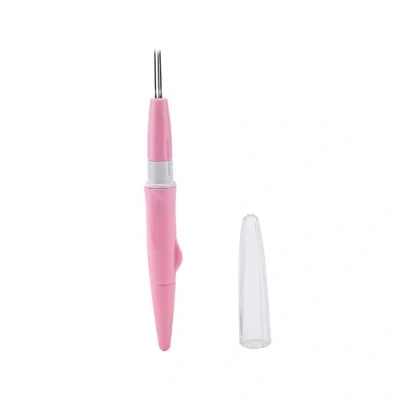 Afbeelding van Borduurwerk Vilten Naald Punch Pen Wol Levert Borduurpen Met 3 Fijne Naalden Set Tool Voor Diy Craft, roze