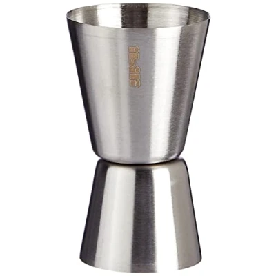 Afbeelding van Ibili dubbele likeurmaatbeker 2 3 cl van roestvrij staal, zilver, 4 x 7 cm