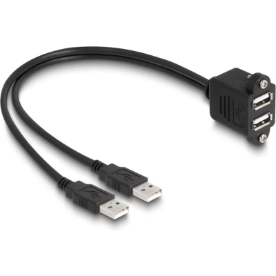 Afbeelding van Delock USB 2.0 Kabel 2 x Typ A Stecker zu Buchse mit