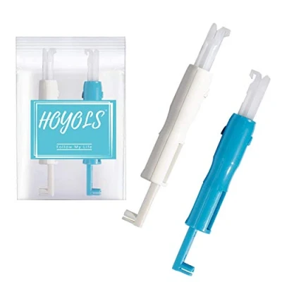 Afbeelding van HOYOLS 2 stks Machine Naald Inserter &amp; Threader, Naaimachine Automatische Threader voor Huishoudelijke Threading Craft Tool (Blauw Wit)