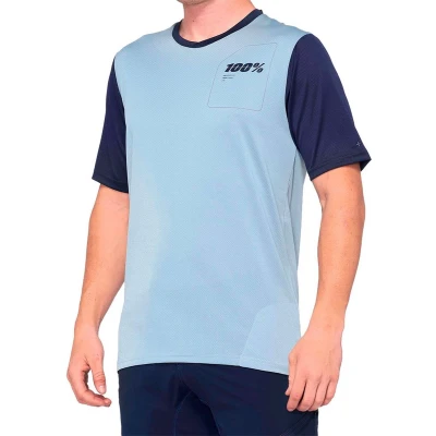 Afbeelding van 100percent Ridecamp Enduro trui Met Korte Mouwen Blauw S Man