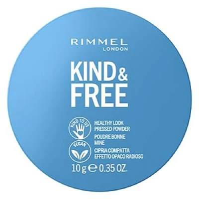 Afbeelding van 1+1 gratis: Rimmel KIND &amp; FREE Vegan Pressed Powder 01 Translucent