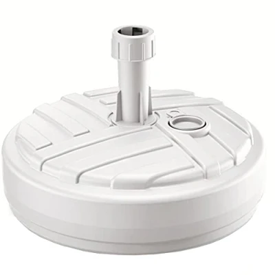 Afbeelding van 1x Stuks ronde kunststof parasolvoeten wit 10 liter