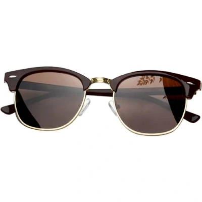 Afbeelding van KANASTAL Gepolariseerd Zonnebril Dames en Heren Retro Half Montuur Metal Zonnebrillen Klassiek Mode Met UV400 Bescherming Trekking Vierkante Unisex Bruin
