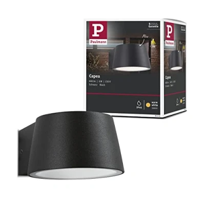 Afbeelding van Paulmann Wandlamp Buiten Capea IP44 Zwart