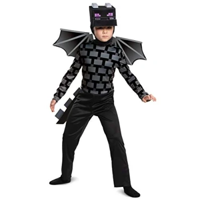 Afbeelding van Disguise Officieel Minecraft kostuum voor kinderen, Ender Dragon, drakenkostuum, draak, jongens, carnavalskostuum, carnaval, verjaardag, kind, maat S