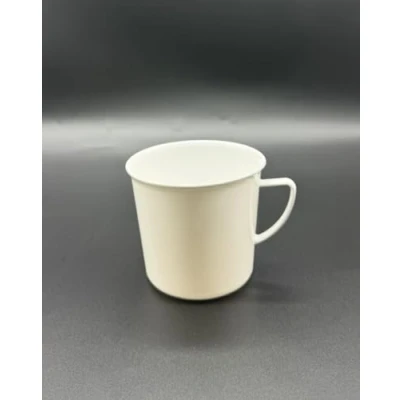 Afbeelding van Kimmel Mok theekop Koffiemok Camping herbruikbaar onbreekbaar 330 ml, kunststof, wit