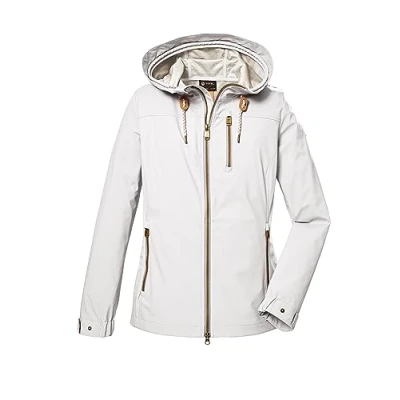 Afbeelding van G.I.G.A. DX Dames Softshelljas met capuchon/outdoorjas GS 24 WMN SFTSHLL JCKT, broken white, 42, 41669 000