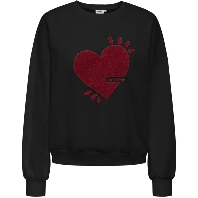 Afbeelding van ONLY ONLTAMMIE L/S O NECK SWT Dames Trui Black Coup