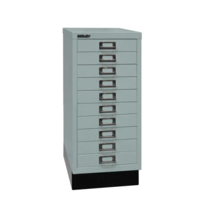 Afbeelding van Bisley ladekast, ft 67 x 27,9 40,8 (h b d), 10 laden, zilver