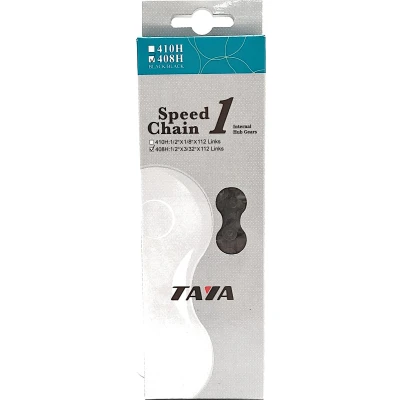 Afbeelding van Taya Ketting 408h 1/2x3/32 1 speed zwart/zwart 112 schakels hangkaart