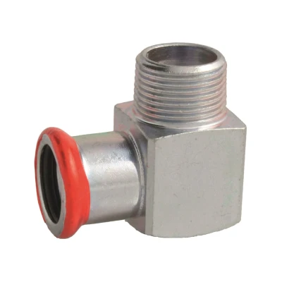 Afbeelding van Bonfix Perskoppeling Staal Kniekoppeling 90 R3/8&quot;x12mm