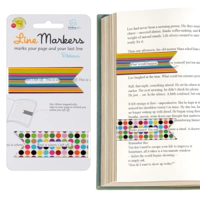 Afbeelding van Linemarker Page Marker Book Holder Magnetic Bookmarks Set of 2 Magnet Clip for Reading Gift Idea Readers, Lovers