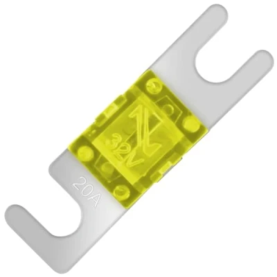 Afbeelding van 4 stuks SeKi Mini ANL zekering 20A; voor auto vrachtwagen motorfiets boot HiFi; platte